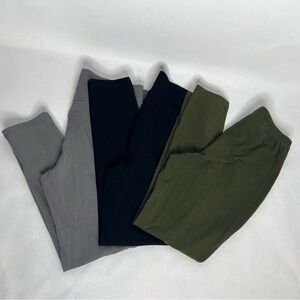 Lot of 3 Women with‎ Control M Yoga Pants Large Stretch Athletic Leggings Medium